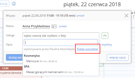 elektroniczny kalendarz