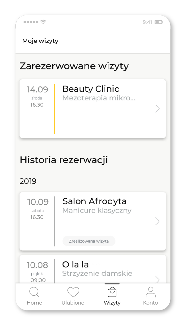 Zarządzanie wizytami w aplikacji Moment.pl